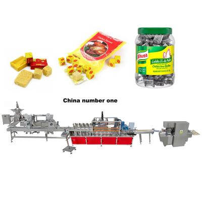 China Good Manufacturing Price 4g 10g Chicken Bouillon Cube Machine Packing Machine With Video for sale