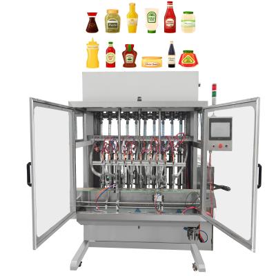 China Brightwin Factory Tomato Sauce Teriyaki Glass Bottle Chemical Viscous Liquid Filling Machine With Visual 100ml To 5L Adjustable for sale