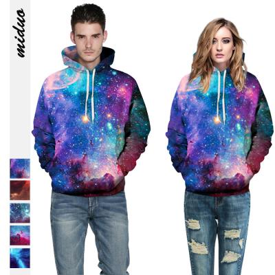 China Starry Sky QUICK DRY 3d Digital Printing Couple Hooded Sweatshirts Loose Top Women Fashion Hoodie for sale