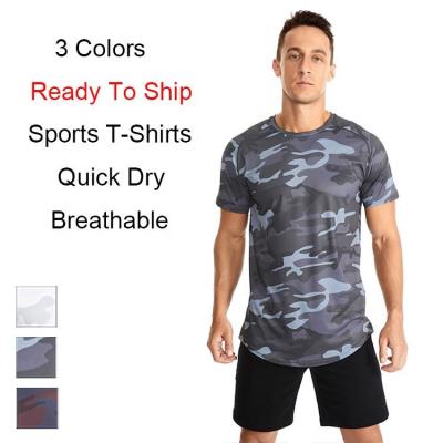 China Wholesale 170gsm New Arrival Anti-Wrinkle Quick-Drying Camouflage Shorts Sleeve Antibacterial Camouflage T-shirt Graphic Tees For Men for sale