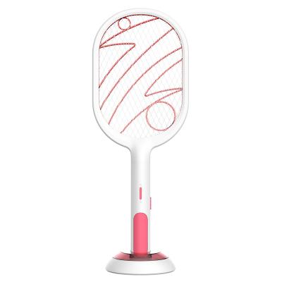 China < 20 Square Meters USB Rechargeable 3000 Volt Unique 3 Layer Mosquito Electronic Swatter Zappe Zappe with Charging Base for Home for sale