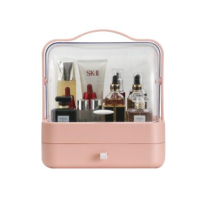 China GLOVAL MAISON Large Makeup Organizer Drawers Plastic Makeup Cosmetic Storage Box Sustainable Desktop Cosmetic Storage Box for sale