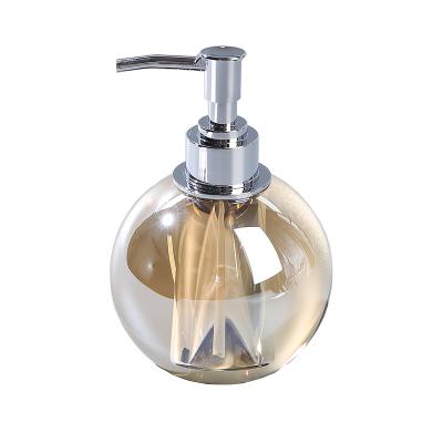 China Sustainable Wholesale Crystal Soap Dispensers Liquid Soap Bottle For Bathroom Accessories Set for sale