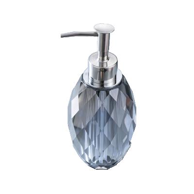 China Wholesale Gloval Viable Home Crystal Soap Dispensers Liquid Soap Bottle For Luxury Bathroom Accessories Set for sale