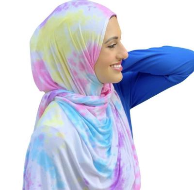 China Popular Fashionable Tie Dye Cotton Style Cotton INS Tank Top Muslim hijab scarf hijab scarf shawls for sale