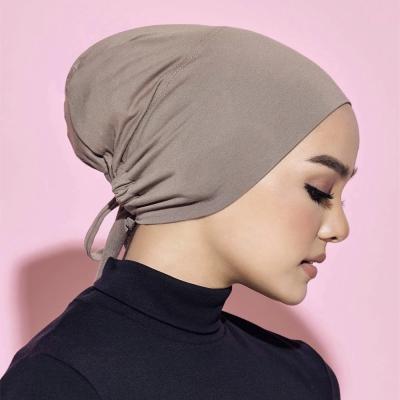 China Fashionable high quality cotton spandex tank top malaysia girl underscarf snow hat hijab muslim hijab hood for sale