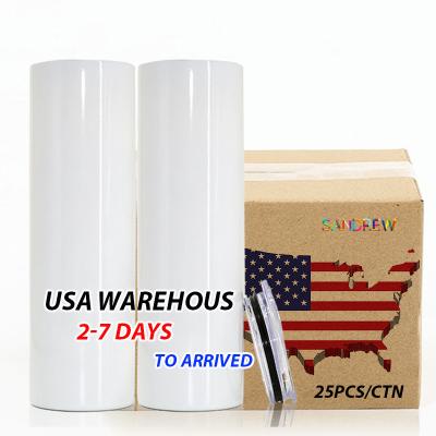 China US Warehouse 20oz Sustainable Sublimation Masks Sublimation Stainless Steel Double Tumbler Wall Insulated Blank Mugs With Straw And Lid for sale