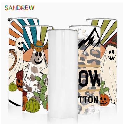 China Sublimation Blanks Stainless Steel Wall Sublimation Travel Mug Sublim Viable White Tumbler Double With Straw And Lid for sale