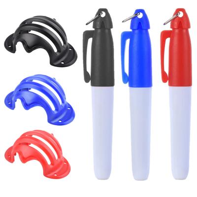 China Black Mini Permanent Marker With Hook Golf Ball Liner Marker Pen With Bonnet Clip Golf Business Gift Black Key Chain Weight: 5.5g for sale