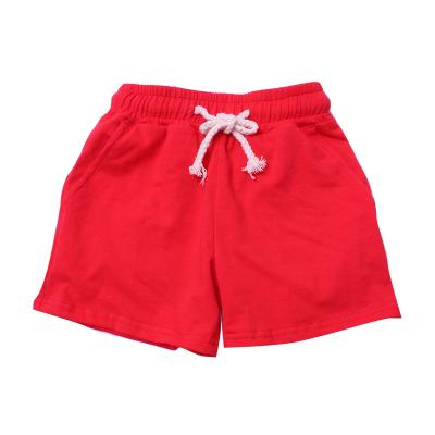 China Wholesale breathable solid red casual baby boutique kids unisex shorts knitted cotton fashion style baby bloomer new for sale