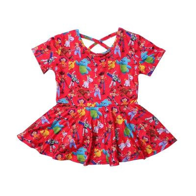 China Wholesale Breathable Milk Silk Short Sleeve High Fashion Clothing Supplier Baby Top Shirts With Design Toddler Back Cross Peplum for sale