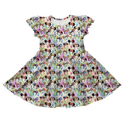 China 2019 Breathable Baby Dresses Cartoon Milk Princess Anime Printed Silk Sleeveless Dresses for sale