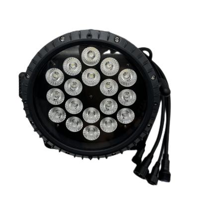 China Ymf-B0061 18pcs 4 supply par-in-1 waterproof led light show performance yard disco concert party for sale