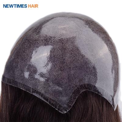 China Newtimeshair Silky Straight Wave Natural Loose Wave Women Injected Silicone Skin Hair System Long Wigs for sale