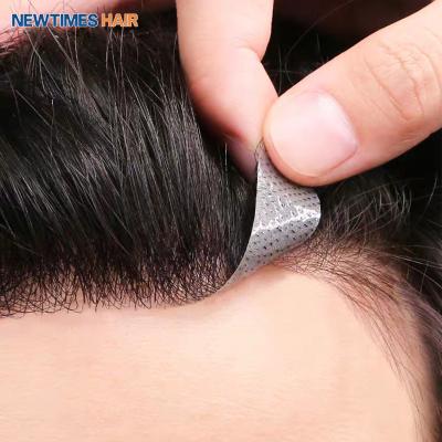 China New Hair Time Hair Skin PU Front Super Thin Hairline For Men Toupee Hair Patch Pieces for sale