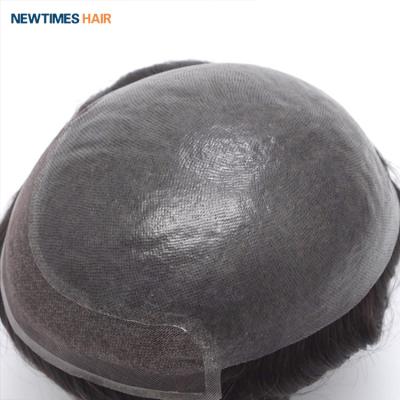 China HS15+ thin skin newtimeshair 100% lace front hairpiece men hair replacement systems for sale