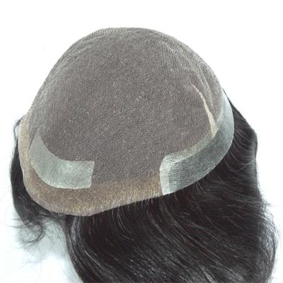 China New Arrivals Custom French Lace Base With Super Thin Skin Edge On The Back Sides Hair Replacement System High Quality Hairpiece for sale