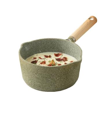 China Lightweight Carrot Sustainable Non Stick Milk Pot Baby Soup Pot Cooking Pots And Pans Marble Coating for sale