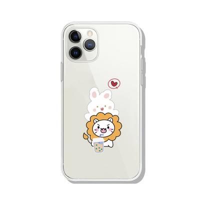 China Cute flower lion phone case personality protection shockproof anti-fall silicone phone top cute bag for sale