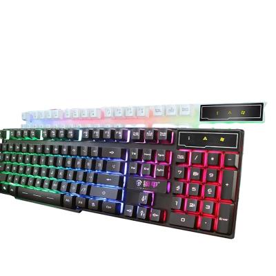 China Multi-function Waterproof Mechanical Rainbow Three Color Internet Cafe Keyboard 104 Key Gaming Esports Cool Backlight for sale