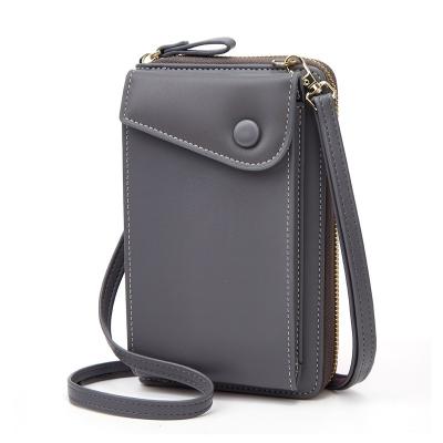 China New Trend Simplicity Zipper Large Capacity Single Shoulder Cross-body Card Bag Fashion Ladies Purse Mobile Phone Bag for sale