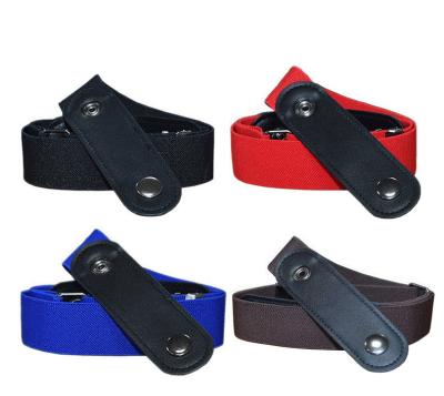 China Casual Multi Colors Stretch Nylon Elastic Belt Without Buckle No Buckle Elastic Belt for sale