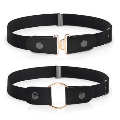 China Outdoor New Design Elastic Waist Belt No Buckle Stretch Belt For Women for sale