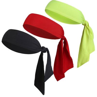 China Fashion Workout Running Sporty Solid Headband Custom Tie Sports Headbands for sale