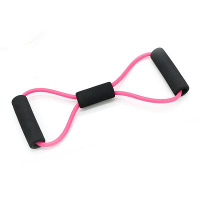 China Hot Selling Custom Pullers Figure 8 Band Tube Pullers Logo Workout Chest Exercise Fitness Resistance Bands Elastic Shoulder Stretch Bands for sale