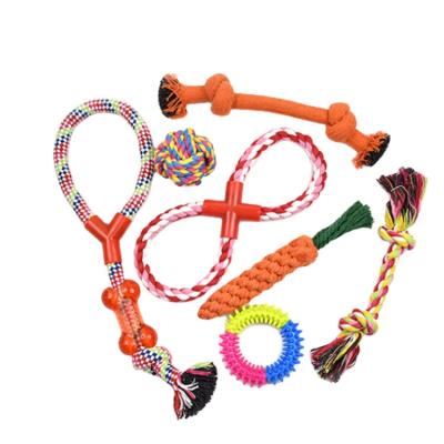 China Wholesale Custom Viable Manufacture Pet Toys Pet Rope Toy Assorted Set For 10pcs, 7pcs, 6pcs, 5pcs for sale