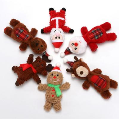 China China Sustainable Pet Supplies Eco Friendly Christmas Pet Plush Squeaky Pet Toys for sale