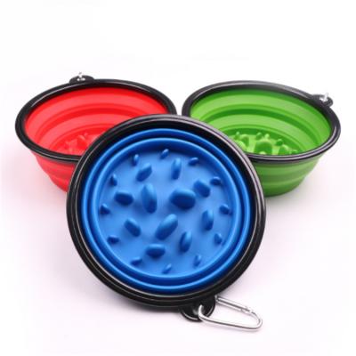 China China Sustainable Factory Wholesale Eco Friendly Plastic Portable Folding Travel Pet Bowl for sale