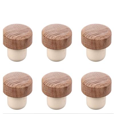 China Non spill factory wholesale customized high quality natural cork wine cork cap stopper t-shaped bottle for sale