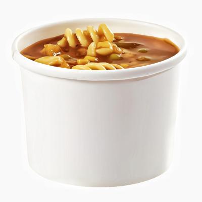 China Disposable 32oz Food Grade Disposable PE Coated Waterproof White PP Lid Soup Tub for sale