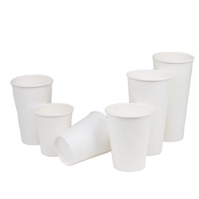 China 8/10/12/16/20/24 oz Disposable White Take Away Paper Hot Cup for sale