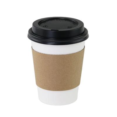 China Disposable Paper Cup Sleeve Single Wall Logo Printed Cup Sleeve en venta