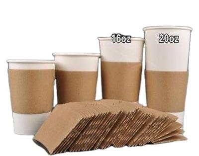 China 80mm Disposable Coffee Cup Sleeves en venta