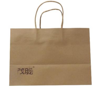 China Customized Recycled Materials Take Away Food Bag Fashion Shopping Bag Brown Kraft Paper Packaging Bags for sale