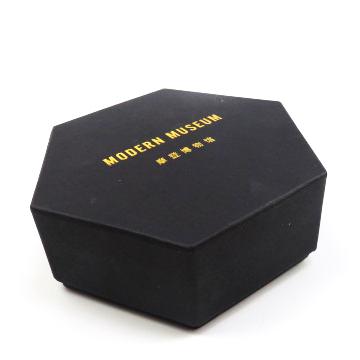 China Recycled Irregular Hexagon Shape Flip Closure Box Custom Logo Design Black High End Fancy Lamination Materials Gift Boxes for sale