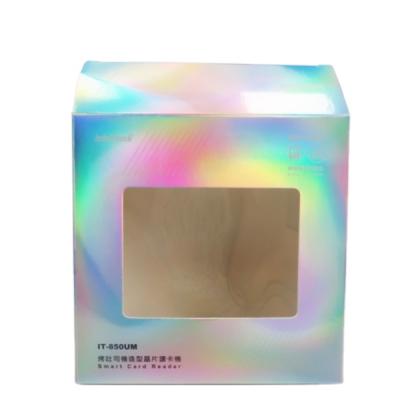 China Recycled Materials Window Gift Packaging Cosmetic Box Small Bridesmaid Luxury Eco-Friendly Clear Foldable Paper Cardboard Wedding Cosmetic Box for sale