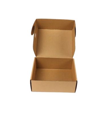 China Recycled Materials Custom Printed Logo Rectangle E-flute Corrugated Cardboard Mailer Box Packaging Eco-Friendly Brown Kraft Paper for sale