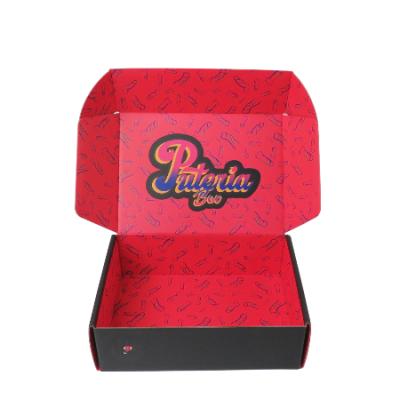 China Custom Recycled Materials Corrugated Cardboard Listing Shipping Box Printed Logo Clothes Shipping Packaging Gift Box For Brand Packaging for sale