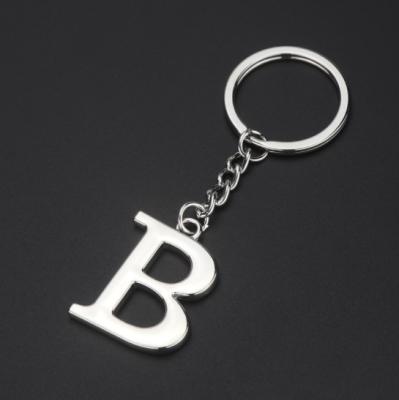 China Letter keychains metal key chain of letters-custom key chain with letter b for sale