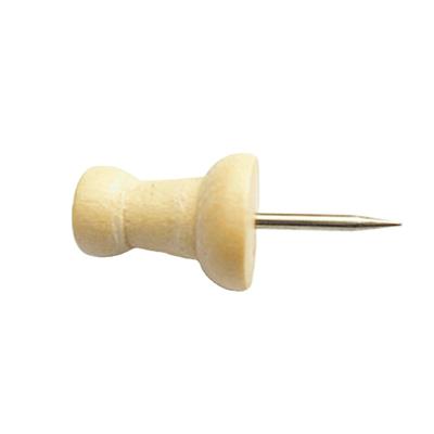 China For ruler Wholesale Wood Push pin with wood color raw material 20pcs per box for sale