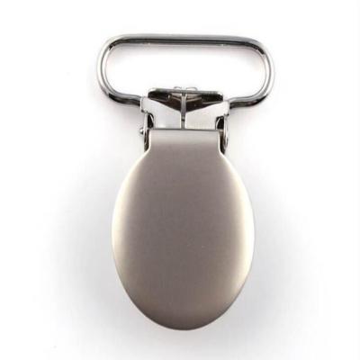 China Vintage Round Shape Metal Suspender Clip Baby Pacifier Clip for sale