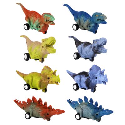 China Cheap Scooter Caster/Roller/Walking Mode As Chips Pull Back Car Dinosaur Toys For Kid Baby Toys Plastic Friction Toy Vehicles for sale