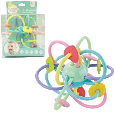 China 100%food grade high quality Silicone Baby Teether BPA Free Chew Silicone Baby Rattle Toys for sale