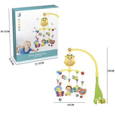 China Battery Operated Music Bell Baby Hanging Music Toys Rotate Plastic Crib Bell Toy Musical Crib Mobile for sale