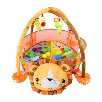 China Toy Educational Baby Activity Mat Educational 3 in 1 Baby Play Gym with 4 Hanging Toys Baby Play Mat for sale