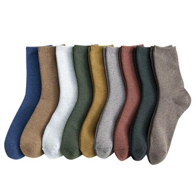 China Wholesale Breathable JULY SONG Thick Thermal Men Knocks Terry Socks Soft Solid Warm Mid Calf Winter Male Casual Socks for sale